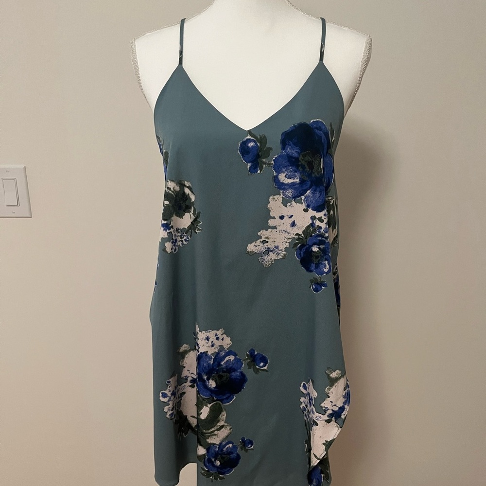 Free People Blue Floral Mini Dress